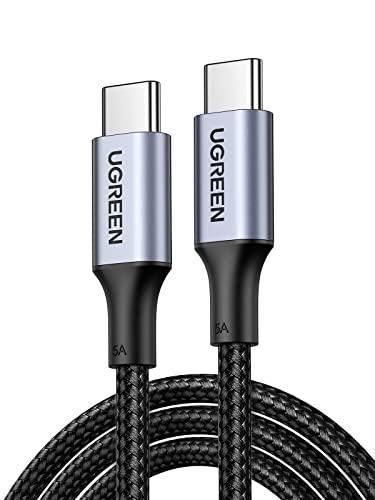 UGREEN USB C to USB C Cable 100W Type C Charger Cable Power Delivery PD Charging Cord for iPhone 15 Pro Max, MacBook Pro, iPad Pro, Dell XPS, Chromebook, Pixel 7, Samsung S24 S23, Switch (1M, Black)