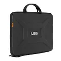 URBAN ARMOR GEAR UAG Large Sleeve with Carrying Handle for 15" Devices [Black] Rugged Tactile Grip Weatherproof Protective Slim Secure Laptop/Tablet Sleeve