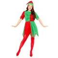 Amscan Women's Christmas Elf Fancy Dress Costume, Small/Medium