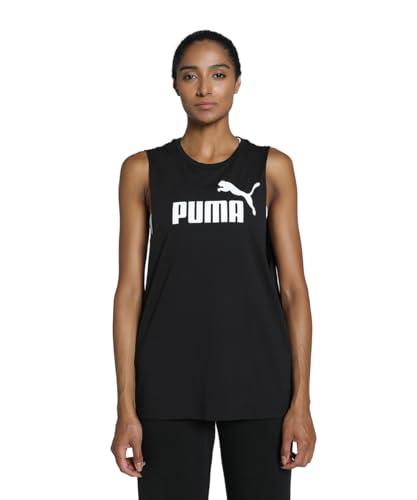 PUMA Women's Essential Cut Off Logo Tank, Black, XXL