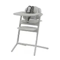 Cybex LEMO 3-in-1 (Lemo 3-in-1) Suede Gray Long Youth High Chair Snack Tray Harness Set for Newborns and Adults