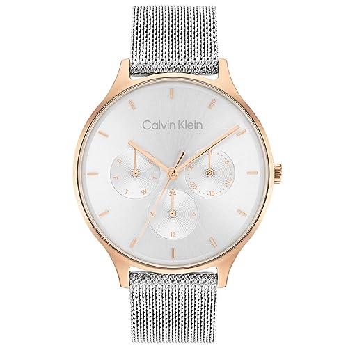 Calvin Klein Timeless Mesh Multifunction Stainless Steel Dial Women's Watch