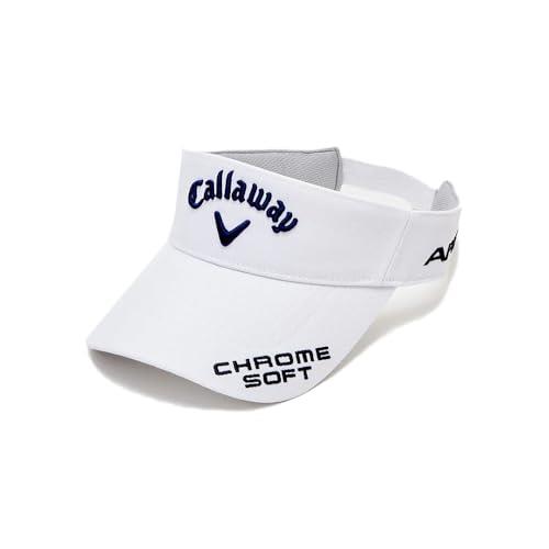 Callaway C23990205 Women's Classic Sun Visor (Polyester Twill Tour Model) / Hat/Golf, 1031_White/Navy, One Size
