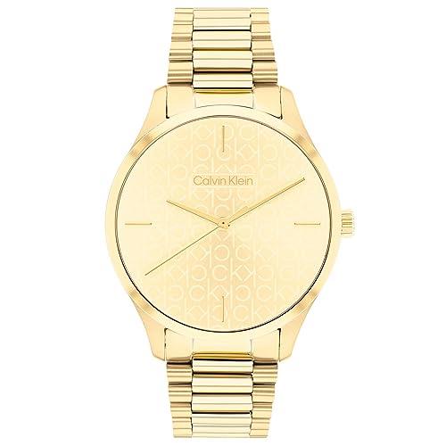 Calvin Klein Iconic Plated Thin Gold 1 Steel Gold Dial Unisex Watch