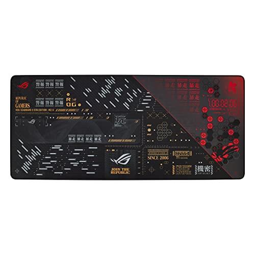 ASUS ROG Scabbard II EVA Edition Extended Gaming Mouse pad, Protective Nano Coating (Water, Oil, dust Repellant Surface), Anti-fray, Flat-Stitched Edges and a Non-Slip Rubber Base