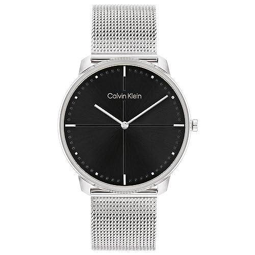 Calvin Klein CK Iconic Stainless Steel Dial Unisex Watch, Black