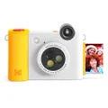 KODAK Smile+ Wireless Digital Instant Print Camera with Effect-Changing Lens, 2x3” Sticky-Backed Photo Prints, and Zink Printing Technology, Compatible with iOS and Android Devices - White
