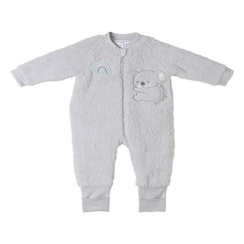 Snugtime Lined Coral Fleece Blanket Sleeper, Grey, Size 2