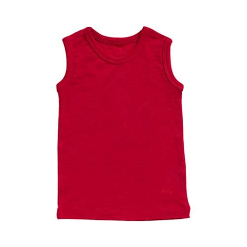 Merino Baby Vest for 12-18 Months Babies, Red