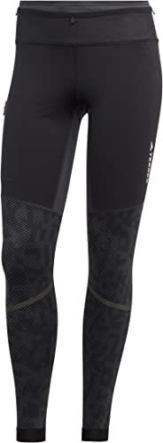 Adidas M5441 Terex Agravic Trail Running Leggings Sports Tights, Carbon (HL1727), L