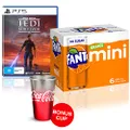 Jedi Survivor & Fanta Bundle: Star Wars Jedi: Survivor - PlayStation 5, Fanta No Sugar Soft Drink Mini Can Multipack 6 x 250 mL, with limited edition BONUS Cup