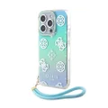 Guess Glitter Peony Edition for iPhone 15 Pro, Turquoise