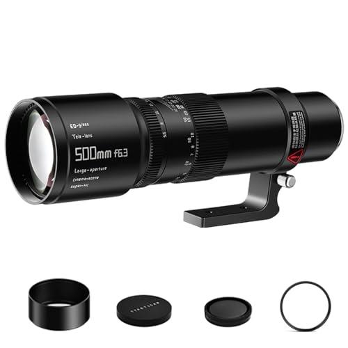 TTArtisan 500mm F6.3 Full Frame Manual Focal Super Telephoto Lens for Sony E-Mount Cameras A7IIII A7R A7RII A7RIII A7RIV A7RV A7S A7SII A7SIII A7C A7CR A7CII ZV-E1 A6300 A6400 A6500 A6600 A6700 NEX-3