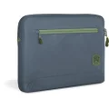 STM Eco Sleeve Fits up to a 14" Laptop – Made of 100% Recycled Fabric, Slim Lightweight and Durable, Protective Padded Laptop Compartment with Front Zipper Pocket - Blue