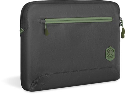 STM Eco Sleeve Fits up to a 14" Laptop – Made of 100% Recycled Fabric, Slim Lightweight and Durable, Protective Padded Laptop Compartment with Front Zipper Pocket - Black