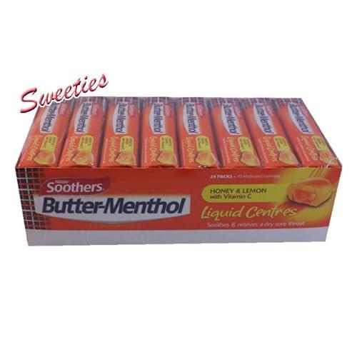 Nestle Soothers Medicated Menthol Liquid Honey and Lemon Butter Lozenges 24 x 10-Pieces