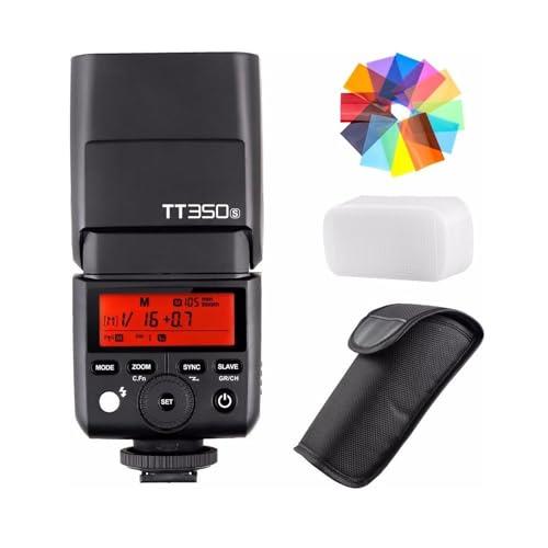 Godox TT350S Flash for Sony Camera 2.4G HSS 1/8000s TTL Wireless Compact Speedlite Flash for Sony A7III A7IV A7R A7S A7 A7-II A7-III A7R-II A7R-III A6400 A6300 A6000 Mirrorless DSLR w/Color Filter