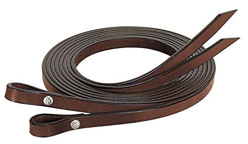 Weaver Leather Bridle Leather Split Reins, Brown, 5/8" x 7'