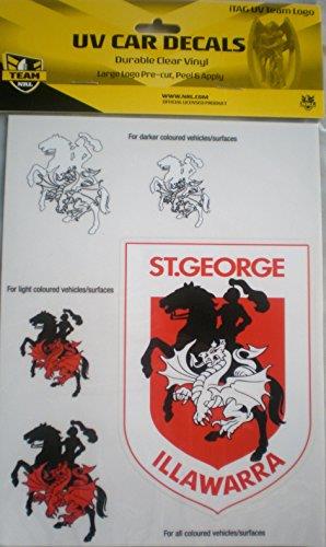 NRL NRL iTAG Decals Sheet of Dragons Team Stickers Dragons Decals Sheet, Unisex-Adult