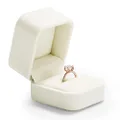 Oirlv Velvet Ring box Wedding Valentine's Day White Rings Gift Case