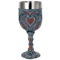 Medieval Double Dragon Wine Goblet - Valentines Dungeons and Dragons Wine Chalice - 7oz Stainless Steel Cup Drinking Vessel - Romantic Ideal Novelty Gothic Gift Party Idea