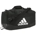 adidas Defender 4 Small Duffel Bag, Black/White, 11.75"x20.5"x11", Defender 4 Small Duffel Bag