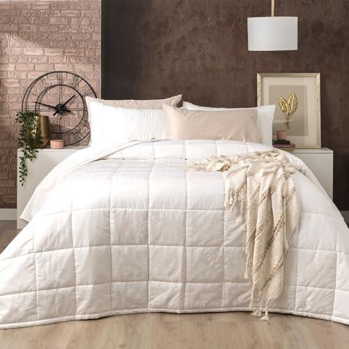 Ddecor Home Mosaic 500 Thread Count Cotton Jacquard Comforter Set, Queen, White