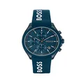 Hugo Boss Velocity Blue Silicone Blue Dial Men's Watch