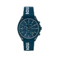 Hugo Boss Velocity Blue Silicone Blue Dial Men's Watch