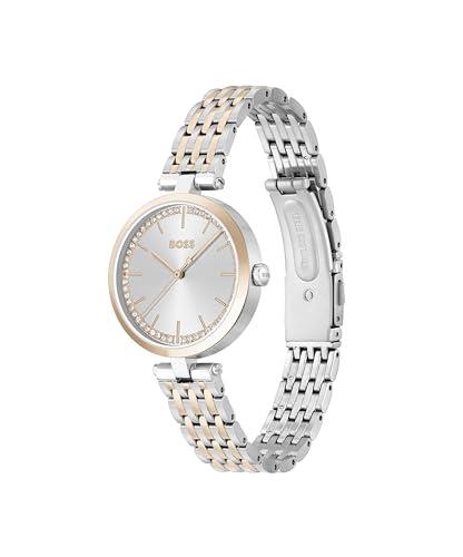 Hugo Boss Essena Carnation Gold Steel Silver White Dial Women's Watch