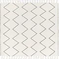 Brand Ventures Goa Zig-Zag Wool Blend Rug, Cream, 240 x 330 cm
