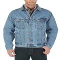 Wrangler Men's Rugged Wear Unlined Denim Jacket ,Vintage Indigo, Large