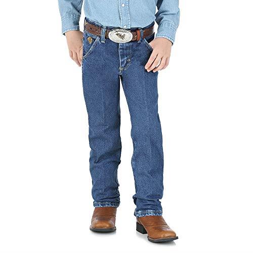 Wrangler Little Boys' Original Cowboy Cut George Strait Jeans, Heavy Denim Stone, 7 Regular