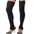 Leg Avenue Women's Stirrup Thigh High Stockings, High Black, One Size