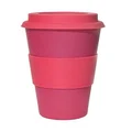 Ecoffee Cup: Pink'd with Pink Silicone 14oz, Reusable and Eco Friendly Takeaway Coffee Cup