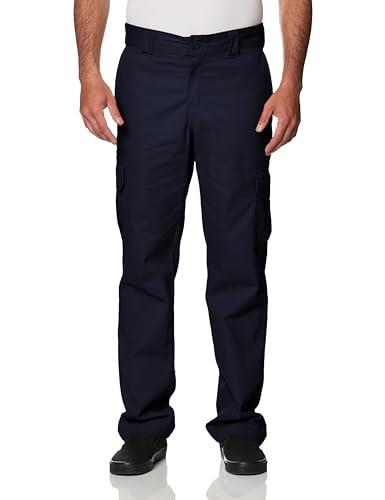 Dickies Men's Regular Straight Flex Twill Cargo Pant, Dark Navy, 32W x 34L