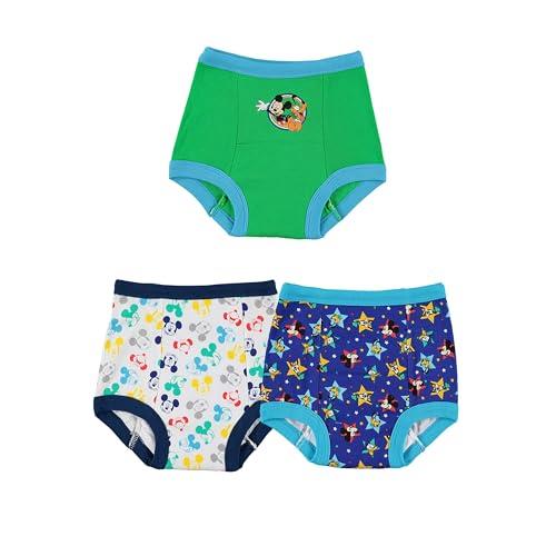 Disney Baby Boys Mickey Mouse Pants Multipack Baby and Toddler Potty Training Underwear, Mickey Training 3pk, 3T US