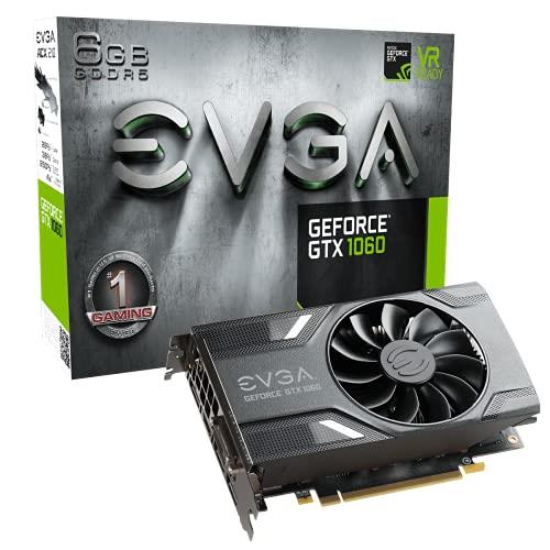 EVGA GeForce GTX 1060 Gaming, ACX 2.0 (Single Fan), 6GB GDDR5, DX12 OSD Support (PXOC), Only 6.8 Inches Graphics Card 06G-P4-6161-KR