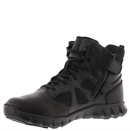 Reebok Mens Rb8605 Sublite Cushion Tactical 6" Soft Toe Boot with Side Zipper Black, Black, 11