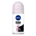 NIVEA Black & White Invisible Clear Roll On Deodorant (50ml), 48HR Anti-Perspirant Deodorant for Women, Female Deodorant Roll On with Anti-Stain Technology and Fresh Scent, Anti-Perspirant Roll on Deodorant