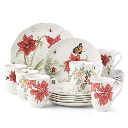Lenox Butterfly Meadow Porcelain 18-Piece Holiday Dinnerware Set