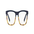AX Armani Exchange Men's Ax3050 Square Prescription Eyeglass Frames, Matte Havana/Matte Blue/Demo Lens, 53 mm