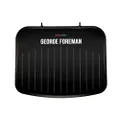 George Foreman Medium Electric Fit Grill [Non stick, Healthy, Griddle, Toastie, Hot plate, Panini, BBQ, Energy saving, Vertical storage, Easy clean, Drip tray, Ready to cook light] Black, 1630W 25810