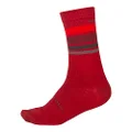Endura Baabaa Merino Stripe MTB Socks Large/X Large Red