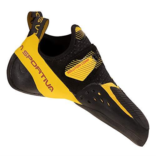 La Sportiva Men's Solution Comp Trekking Shoes, Black Yellow, 9.5 US
