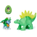 PAW Patrol Dino Rescue Rocky Hero Pup Toy Figure Set with Movable Dinosaur Figure and Surprise Dinosaur Toy for Children from 3 Years