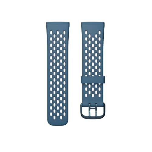 Fitbit FB174SBNVGYL Sense/Versa 3 Health and Fitness Watch Sport Accessory Band, Sapphire/Grey, Large