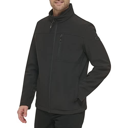 Calvin Klein Water Resistant, Windbreaker Jackets for Men (Standard and Big and Tall), Deep Black, Large