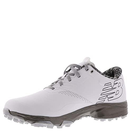 New Balance Men's Fresh Foam X Defender Sl Golf Shoe, White/Grey, 9 US