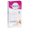 Veet Pure Legs and Body Hair Removal Cold Wax Strips Sensitive Skin, 40 Pack